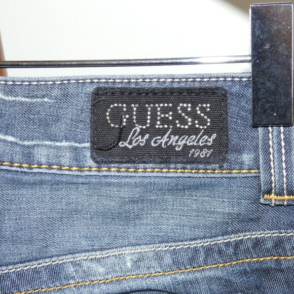 Guess Jeans Daredevil Skinny Leg bootcut distressed denim jeans - Picture 4 of 6